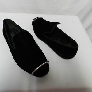 ALEXANDER WANG Kalli Velvet Loafers Leather lined flats black Size 38.5  US 8.5
